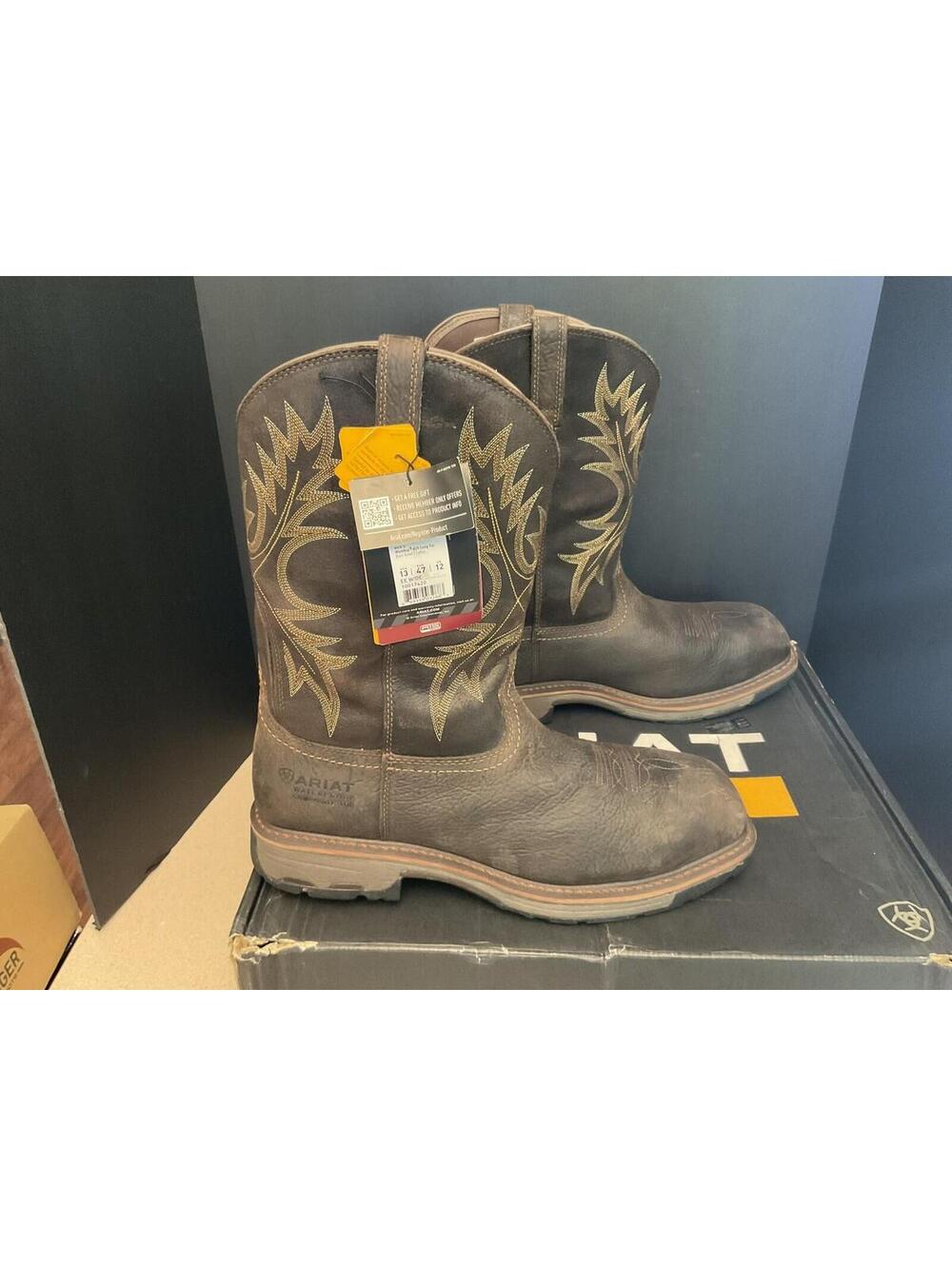 New! Mens Ariat WorkHog H2O Waterproof Comp Toe Work Boots. Size 14EE Wide.